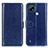 Coque Portefeuille Livre Cuir Etui Clapet M07L pour Realme C21 Bleu