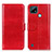 Coque Portefeuille Livre Cuir Etui Clapet M07L pour Realme C21 Rouge