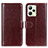 Coque Portefeuille Livre Cuir Etui Clapet M07L pour Realme C35 Marron