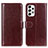 Coque Portefeuille Livre Cuir Etui Clapet M07L pour Samsung Galaxy A23 4G Marron