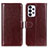 Coque Portefeuille Livre Cuir Etui Clapet M07L pour Samsung Galaxy A33 5G Marron