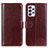 Coque Portefeuille Livre Cuir Etui Clapet M07L pour Samsung Galaxy A73 5G Marron