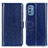 Coque Portefeuille Livre Cuir Etui Clapet M07L pour Samsung Galaxy M52 5G Bleu