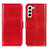 Coque Portefeuille Livre Cuir Etui Clapet M07L pour Samsung Galaxy S21 5G Rouge