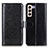 Coque Portefeuille Livre Cuir Etui Clapet M07L pour Samsung Galaxy S22 Plus 5G Noir