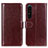 Coque Portefeuille Livre Cuir Etui Clapet M07L pour Sony Xperia 1 IV SO-51C Marron