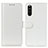 Coque Portefeuille Livre Cuir Etui Clapet M07L pour Sony Xperia 10 III SO-52B Blanc