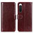 Coque Portefeuille Livre Cuir Etui Clapet M07L pour Sony Xperia 10 IV SO-52C Marron