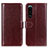 Coque Portefeuille Livre Cuir Etui Clapet M07L pour Sony Xperia 5 III Marron