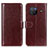 Coque Portefeuille Livre Cuir Etui Clapet M07L pour Vivo X80 5G Marron