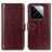 Coque Portefeuille Livre Cuir Etui Clapet M07L pour Xiaomi Mi 14 Pro 5G Marron