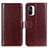 Coque Portefeuille Livre Cuir Etui Clapet M07L pour Xiaomi Poco F3 5G Marron