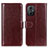 Coque Portefeuille Livre Cuir Etui Clapet M07L pour Xiaomi Poco M4 5G Marron