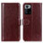 Coque Portefeuille Livre Cuir Etui Clapet M07L pour Xiaomi Poco X3 GT 5G Marron