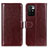 Coque Portefeuille Livre Cuir Etui Clapet M07L pour Xiaomi Redmi 10 (2022) Marron