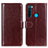 Coque Portefeuille Livre Cuir Etui Clapet M07L pour Xiaomi Redmi Note 8 (2021) Marron