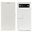 Coque Portefeuille Livre Cuir Etui Clapet M08L pour Google Pixel 6a 5G Blanc