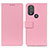 Coque Portefeuille Livre Cuir Etui Clapet M08L pour Motorola Moto G Play (2023) Rose