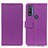 Coque Portefeuille Livre Cuir Etui Clapet M08L pour Motorola Moto G Pure Violet