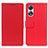 Coque Portefeuille Livre Cuir Etui Clapet M08L pour Oppo A18 Rouge
