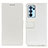 Coque Portefeuille Livre Cuir Etui Clapet M08L pour Oppo Reno6 Pro 5G India Blanc