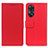 Coque Portefeuille Livre Cuir Etui Clapet M08L pour Oppo Reno8 T 4G Rouge