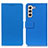Coque Portefeuille Livre Cuir Etui Clapet M08L pour Samsung Galaxy S21 FE 5G Bleu