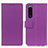 Coque Portefeuille Livre Cuir Etui Clapet M08L pour Sony Xperia 5 III SO-53B Violet