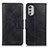 Coque Portefeuille Livre Cuir Etui Clapet M09L pour Motorola Moto E32 Noir