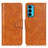 Coque Portefeuille Livre Cuir Etui Clapet M09L pour Motorola Moto Edge 20 5G Marron