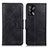 Coque Portefeuille Livre Cuir Etui Clapet M09L pour Oppo A74 4G Noir