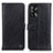 Coque Portefeuille Livre Cuir Etui Clapet M10L pour Oppo A74 4G Noir