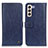 Coque Portefeuille Livre Cuir Etui Clapet M10L pour Samsung Galaxy S21 5G Bleu