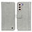 Coque Portefeuille Livre Cuir Etui Clapet M10L pour Samsung Galaxy S21 5G Gris