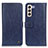 Coque Portefeuille Livre Cuir Etui Clapet M10L pour Samsung Galaxy S21 FE 5G Bleu