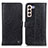 Coque Portefeuille Livre Cuir Etui Clapet M10L pour Samsung Galaxy S22 5G Noir