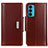 Coque Portefeuille Livre Cuir Etui Clapet M11L pour Motorola Moto Edge 20 5G Marron