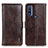 Coque Portefeuille Livre Cuir Etui Clapet M11L pour Motorola Moto G Pure Marron