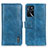 Coque Portefeuille Livre Cuir Etui Clapet M11L pour Oppo A16s Bleu