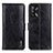 Coque Portefeuille Livre Cuir Etui Clapet M11L pour Oppo A74 4G Noir