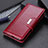 Coque Portefeuille Livre Cuir Etui Clapet M11L pour Samsung Galaxy M02 Rouge