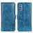 Coque Portefeuille Livre Cuir Etui Clapet M11L pour Samsung Galaxy M52 5G Bleu