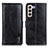 Coque Portefeuille Livre Cuir Etui Clapet M11L pour Samsung Galaxy S21 5G Noir