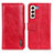 Coque Portefeuille Livre Cuir Etui Clapet M11L pour Samsung Galaxy S21 5G Rouge