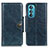 Coque Portefeuille Livre Cuir Etui Clapet M12L pour Motorola Moto Edge 30 5G Bleu