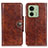 Coque Portefeuille Livre Cuir Etui Clapet M12L pour Motorola Moto Edge 40 5G Marron