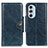 Coque Portefeuille Livre Cuir Etui Clapet M12L pour Motorola Moto Edge X30 5G Bleu