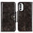 Coque Portefeuille Livre Cuir Etui Clapet M12L pour Motorola MOTO G52 Bronze