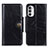 Coque Portefeuille Livre Cuir Etui Clapet M12L pour Motorola MOTO G52 Noir