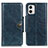 Coque Portefeuille Livre Cuir Etui Clapet M12L pour Motorola Moto G73 5G Bleu